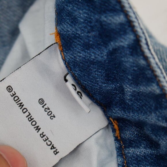 Racer worldwide jeans Women's 26 L32.5 Washed Ice Patch denim cotton streetwear - Picture 13 of 14